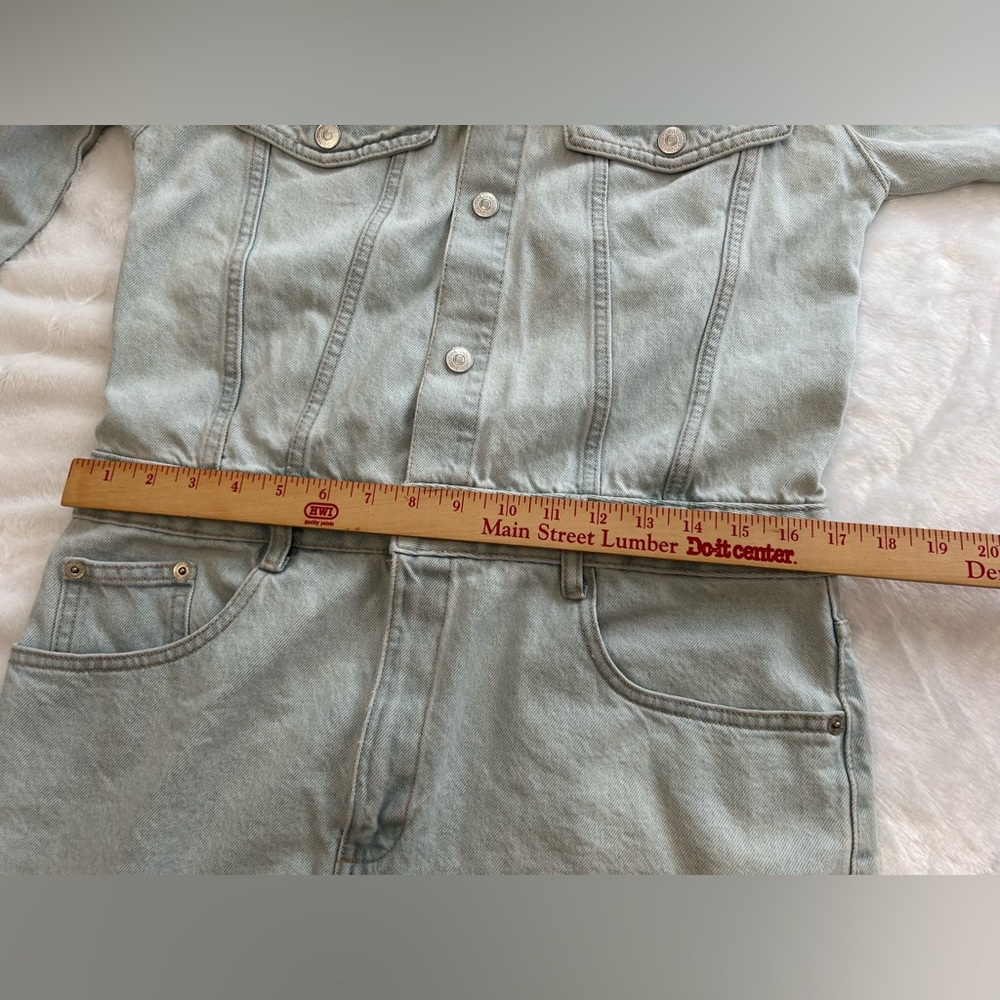 ZARA  Denim Mini Skirt Dress NWT Size Small - Picture 13 of 15